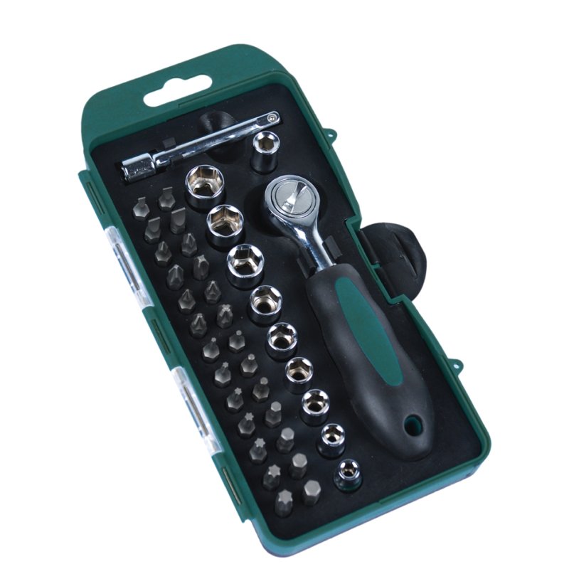 BRÜDER MANNESMANN GREEN LINE jeu de douilles et embouts, 38 pièces, acier chrome-vanadium