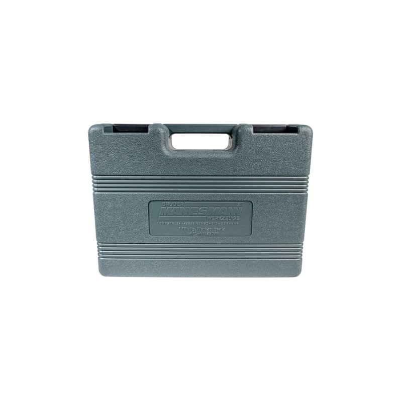 BRÜDER MANNESMANN GREEN LINE coffret d'outils, noir/vert, 176 pièces, en mallette