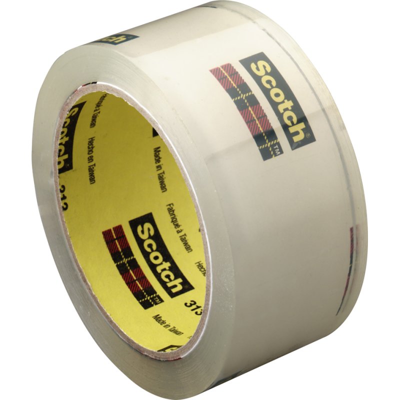 Scotch ruban adhésif d'emballage 313, transparent, 50 mm × 66 m