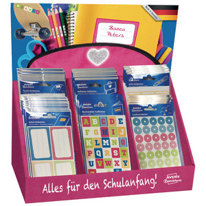 AVERY Zweckform Terug naar School sortiment, presentatiedisplay, 60 pakkingen