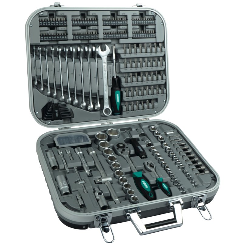 BRÜDER MANNESMANN GREEN LINE jeu de douilles, 232 pièces, en coffret, acier chrome-vanadium