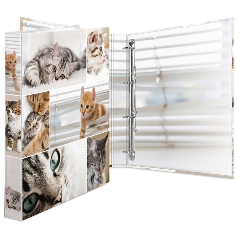 HERMA lever arch file, cats, A4, 4-ring mechanism, 35 mm