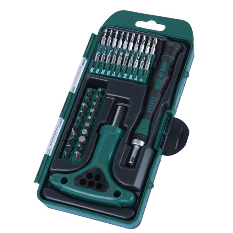 BRÜDER MANNESMANN GREEN LINE jeu de forets, 42 pièces, acier chrome-vanadium, boîte plastique