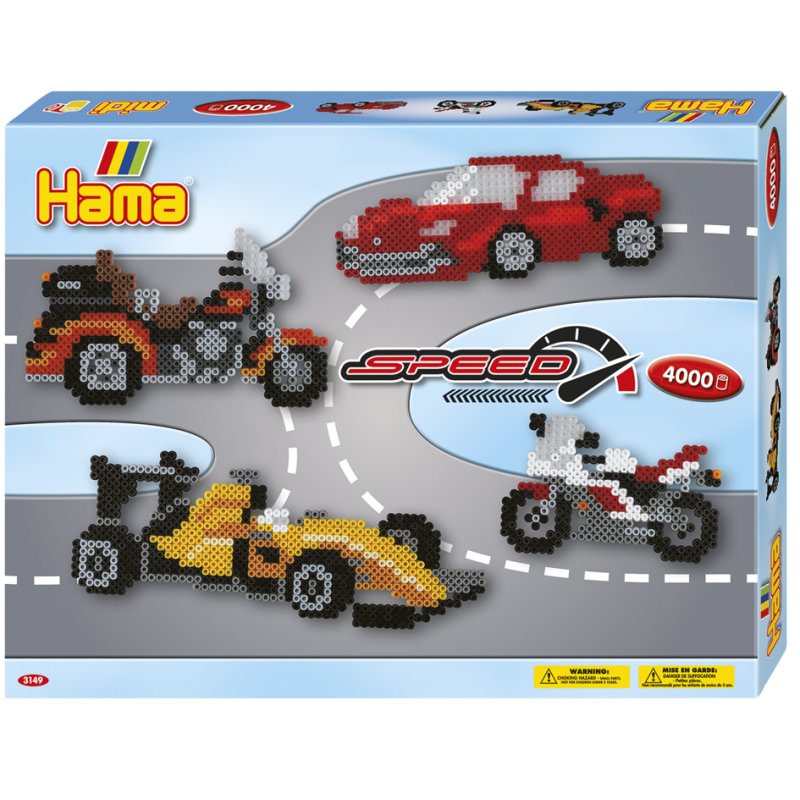 Hama Perles à repasser midi Speed, coffret cadeau, 5,0 mm, 4.000 pièces