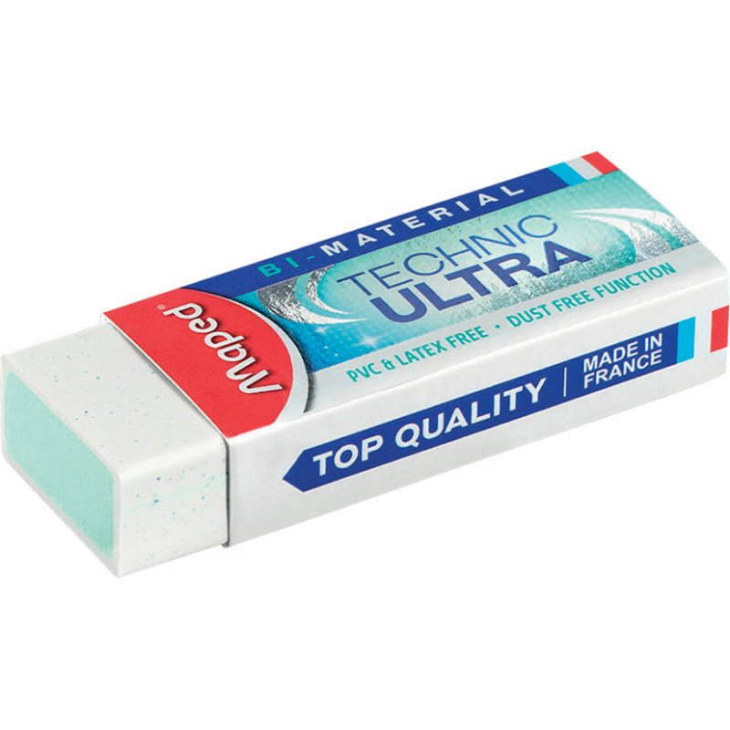 Maped gomme Technic Ultra, plastique blanc, 61×21,5×12 mm