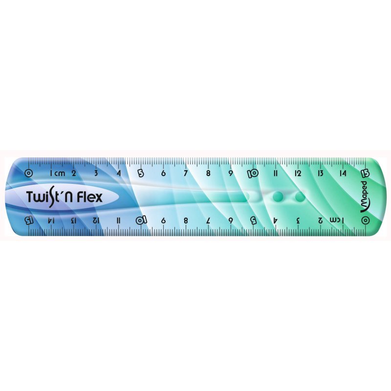 Maped règle Twist'n Flex DECOR, flexible, couleurs arc-en-ciel, 15 cm