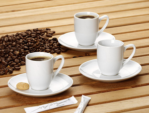 Ritzenhoff & Breker espresso onderschotel, wit porselein, 115 mm, 6 stuks