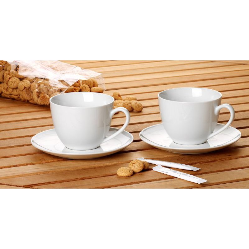 Ritzenhoff & Breker schotel BIANCO, wit, cappuccino, rond, 160 mm, 4 stuks