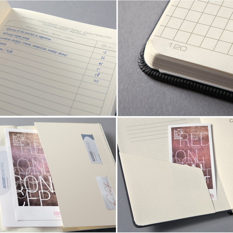 Sigel bloc-notes Conceptum, A5, quadrillé, noir