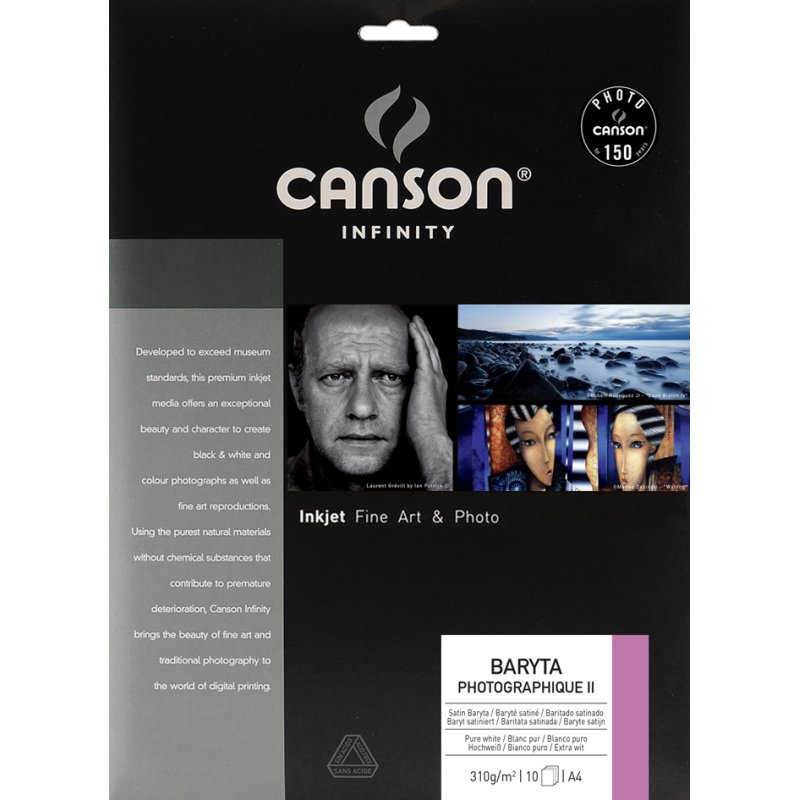 CANSON INFINITY fotopapier Baryta A4, hoogwit, 310 g/m², 25 vel
