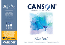 CANSON aquarelblok Montval A4, 300 g/m², fijne textuur, 50 vel