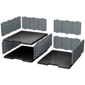 EXACOMPTA ladenblok MODULODOC Normal, zwart/muisgrijs, A4+