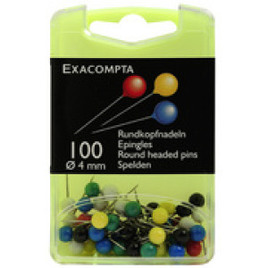 EXACOMPTA markeringsspelden, 4 mm, gekleurd gesorteerd, 100 stuks