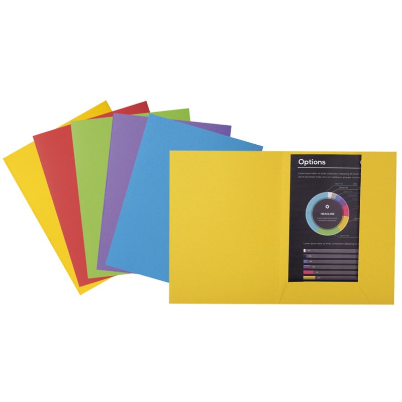EXA 216000E document folders, assorted colours, 50 pieces