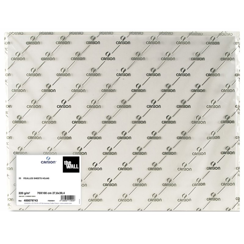 Canson bloc de dessin The Wall, blanc, 700×1000 mm, 25 feuilles