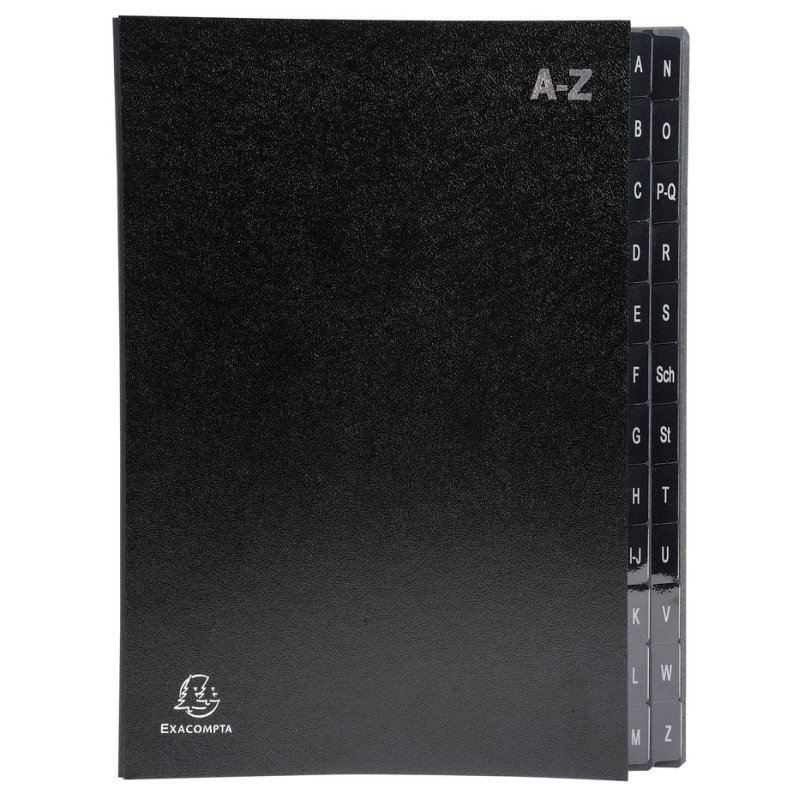 EXACOMPTA boîte de classement A4, A-Z, bleu, 24 compartiments