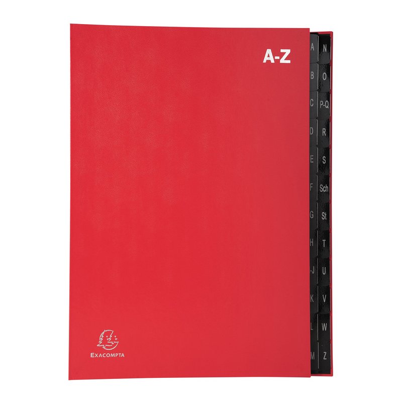 EXACOMPTA boîte de classement A4, A-Z, bleu, 24 compartiments