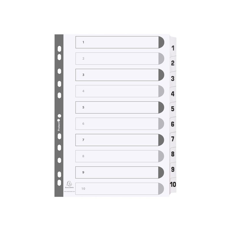 EXACOMPTA tabbladen 1-31, A4, wit, 31-delig