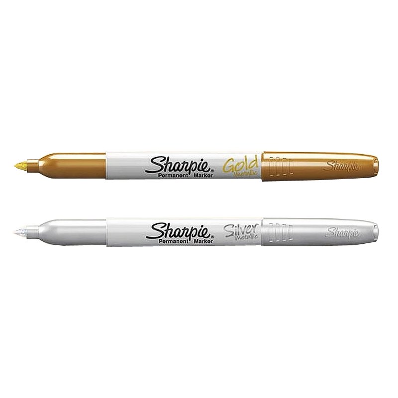 Sharpie marqueur permanent fin métallique, argent, 1,4 mm
