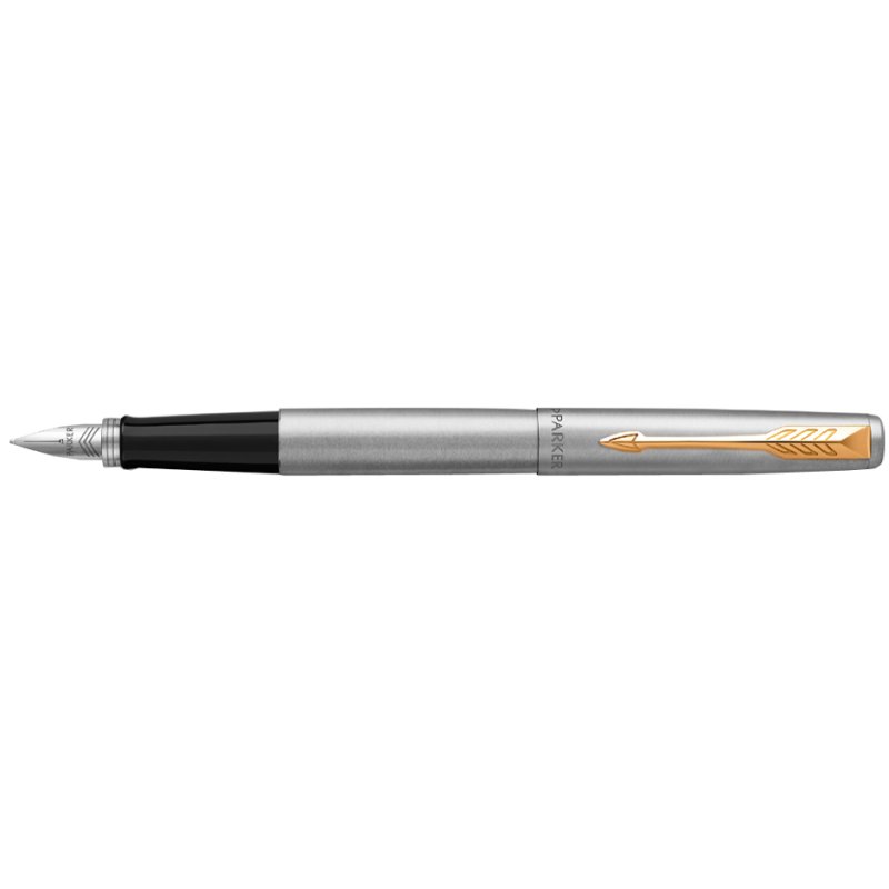 PARKER Jotter fountain pen stainless steel, medium nib, blue ink