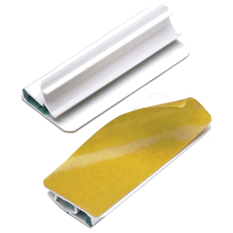 DURABLE VARIOCLIP zelfklevende clip, wit met groene strepen, 60 mm, 5 stuks