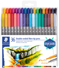 STAEDTLER dubbele viltstiften Design Journey, 2 punten, etui, 36 stuks