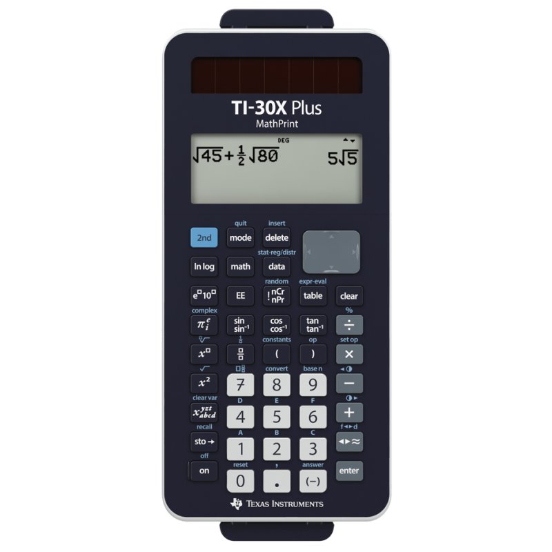 TEXAS INSTRUMENTS rekenmachine TI-30X Plus MathPrint, wetenschappelijk, zwart, 4-zeilig display