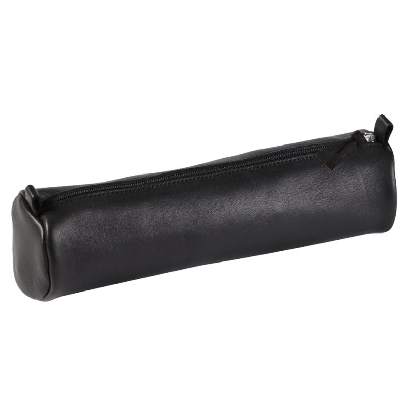 Clairefontaine leren rolbeursje, zwart, 55 mm × 220 mm, echt lamsleer