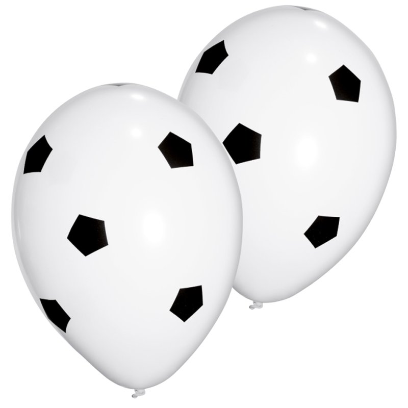PAPSTAR ballons football, noir/blanc, latex, 8 pièces