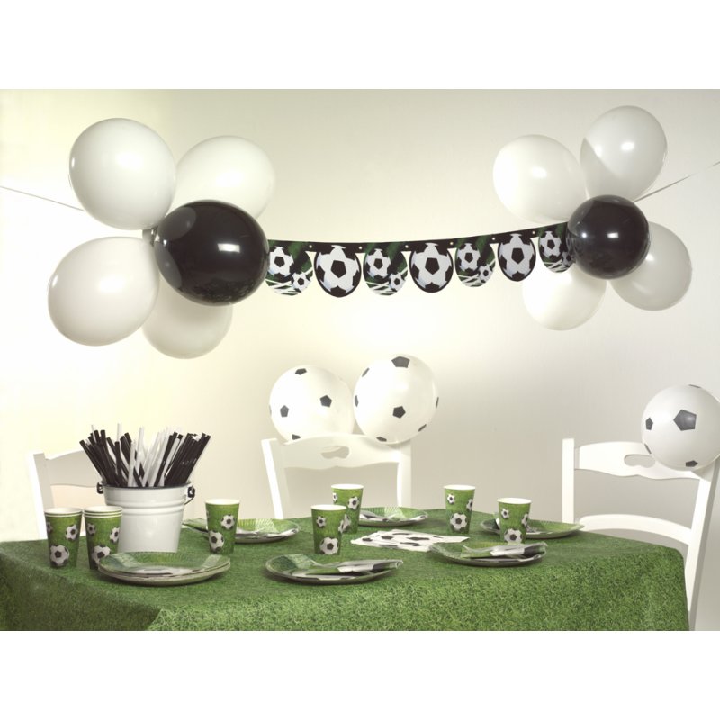 PAPSTAR ballons football, noir/blanc, latex, 8 pièces