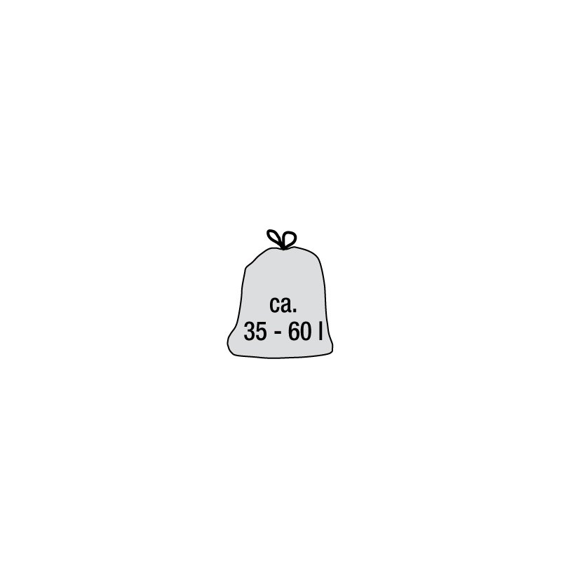 keeeper bac de rangement Rasmus, couvercle roulant, couleur argent, 25 litres