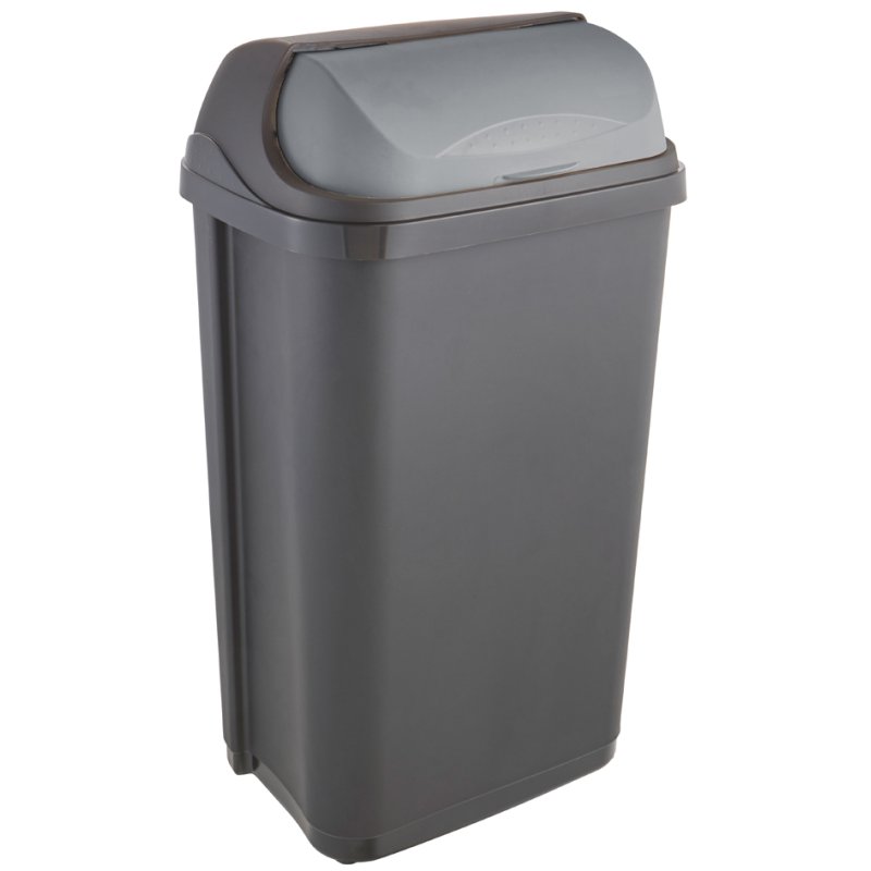 keeeper poubelle Rasmus, 50 litres, couleur graphite, avec couvercle roulant