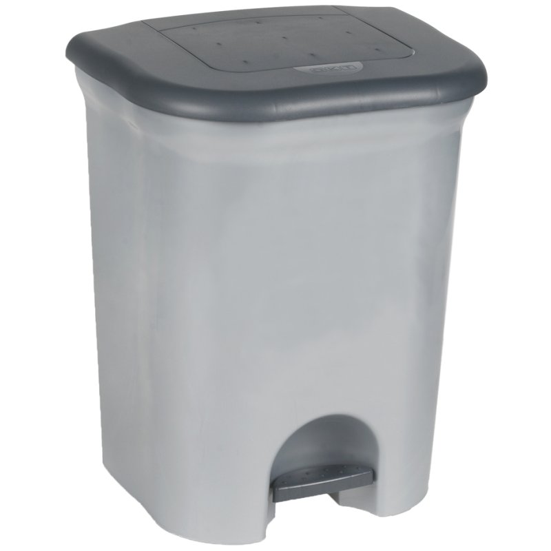 keeeper step bin Torge, 2×11 litres, silver-coloured