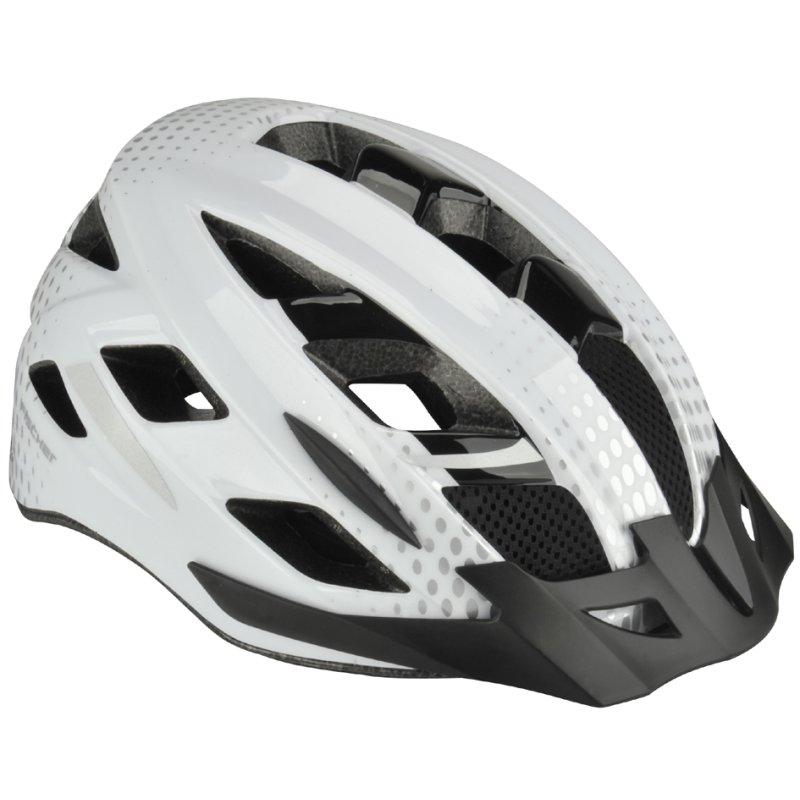 FISCHER casque vélo Urban Lano, blanc/argent, taille L/XL, ajustable, éclairé
