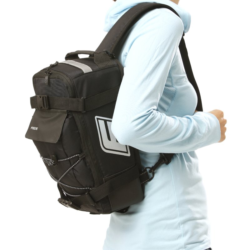 FISCHER sacoche porte-vélo 2-en-1, noir, 5 litres, 180×160×325 mm