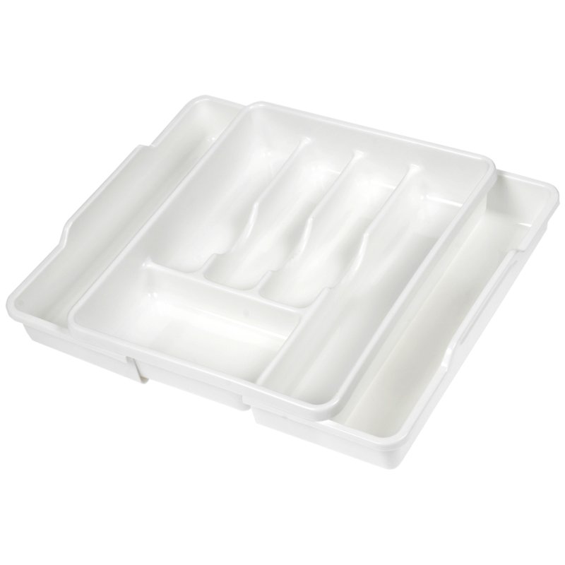 keeeper panier à couverts franca, extensible, blanc, 320-505×380×75 mm