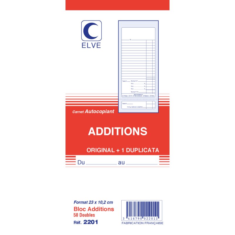 ELVE verzamelblok Aanvullingen, wit, vertical, 50 vel