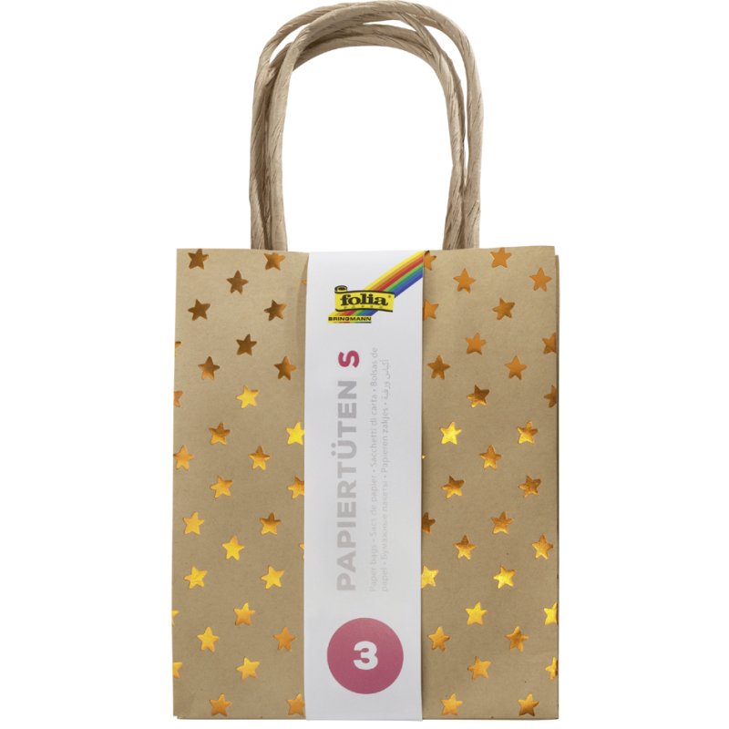 folia papieren zakjes Kerst, kraftpapier, 120×55×150 mm, 12 stuks