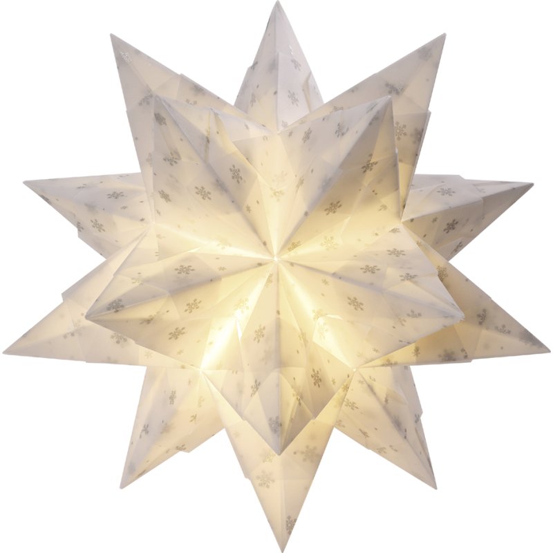folia feuilles de pliage étoile Bascetta, papier transparent blanc avec flocons de neige argentés, 150×150 mm, 32 feuilles