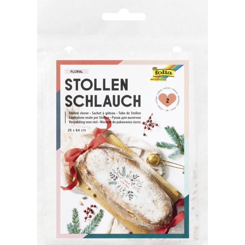 folia folietunneltjes met kerstprint, transparant, 250×640 mm, 2 stuks