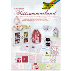 folia motivblok Zomerlandschap, 240 × 340 mm, 26 vel