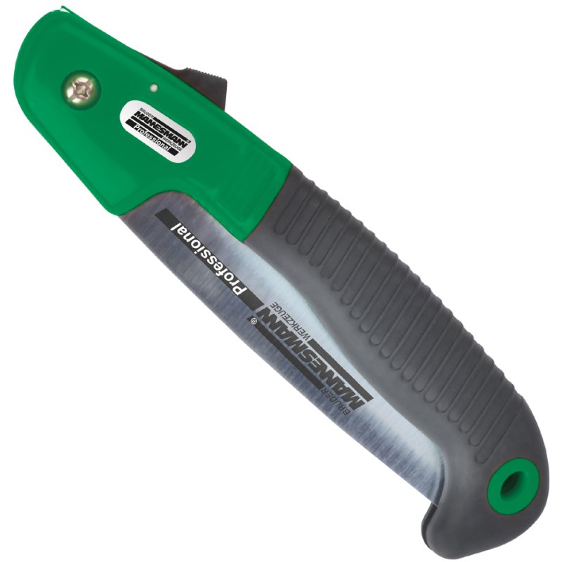 BRÜDER MANNESMANN GREEN LINE folding garden saw, black/green