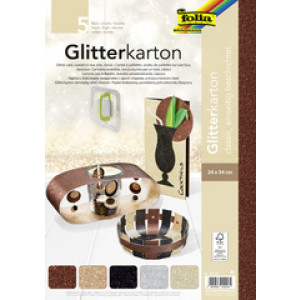 folia glitterkarton Oriental, 240 × 340 mm, 300 g/m², 5 vel