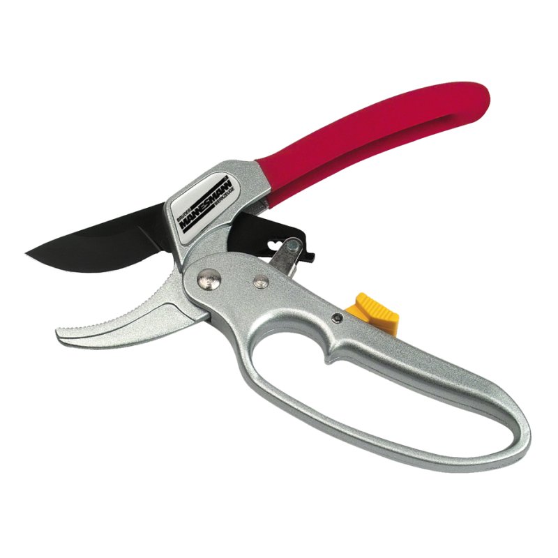 BRÜDER MANNESMANN safety shears, aluminium, silver/red