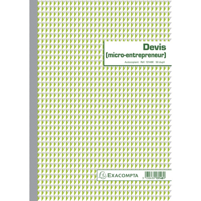 EXACOMPTA offerteboekje micro ondernemer, A4, doorschrijfpapier, 50 vel