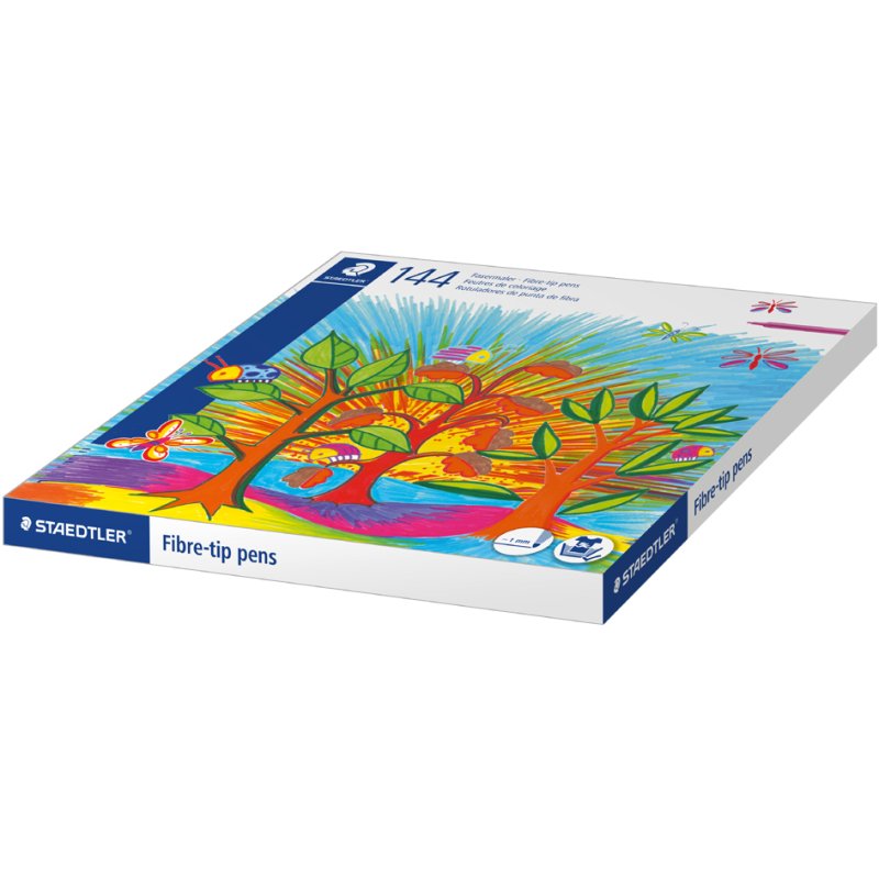 STAEDTLER Noris felt-tip pens, 1.0 mm, colour assortment, 144 pieces