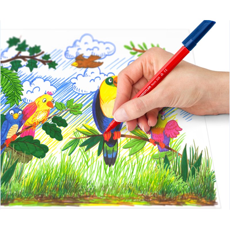 STAEDTLER feutres Noris, 1,0 mm, lavable, 100 pièces
