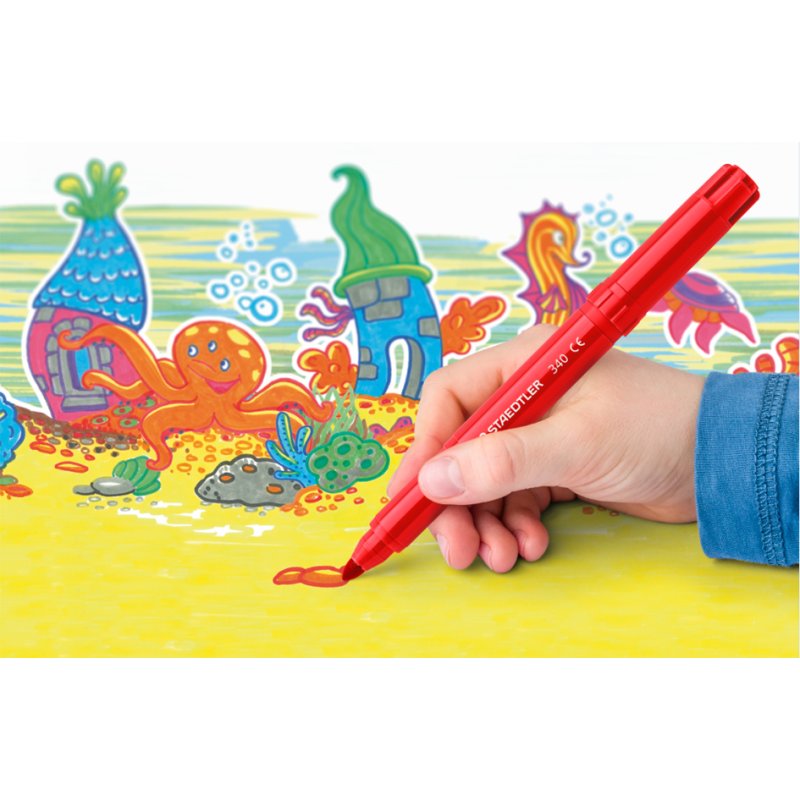 STAEDTLER Noris jumbo felt-tip pens, 3.0 mm, washable, 144 pieces
