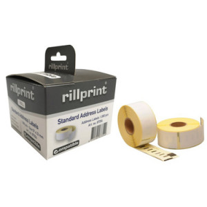 rillprint Dymo LabelWriter rol-etiketten, 54×25 mm, wit, permanent