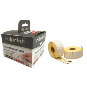 rillprint rollenetikettten 57 × 32 mm, wit, niet-permanent, 1000 stuks